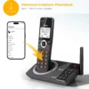 AT&T 4-Handset Expandable DECT 6.0 Cordless Home Phone with Large Display, Big Buttons, Answering Machine, Smart Call Blocker, Long Range, Caller ID, Speakerphone, Intercom: CL82418 (Charcoal Black)