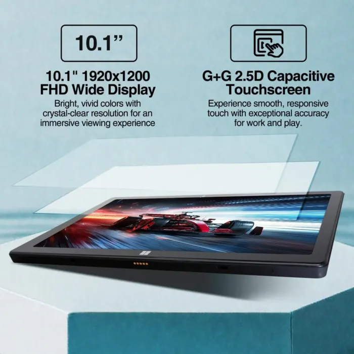 Fusion5 10.1" Windows 11 Professional Tablet PC - Intel 13th Gen - Full HD Windows Tablet Computer - 8GB RAM, 256GB SSD Storage, Quad-Core CPU, 10 Inch, USB 3.0, Micro HDMI, Expandable Storage - Image 5