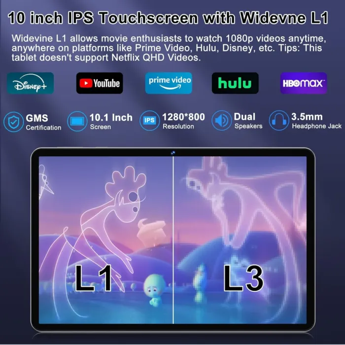 2025 Android 14 Tablet 20GB RAM 128GB ROM 1TB Expand, 10 Inch Octa-Core Tablets with 5G WIFI 6, Tablet with Keyboard, Mouse, Case, 6000mAh Battery, HD IPS Display, Widevine L1, Split Screen -Grey - Image 6