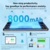 Android 14 Tablet with Keyboard, 12GB RAM (6+6), 128GB Storage, 1TB Expandable, 8000mAh Battery, 10 Inch 2-in-1 Tablets, Includes Case, Mouse & Stylus（Green）