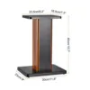 2 Pack Wood Speaker Stands 15.7 Inch 40cm Speaker Stand Hollowed Stands