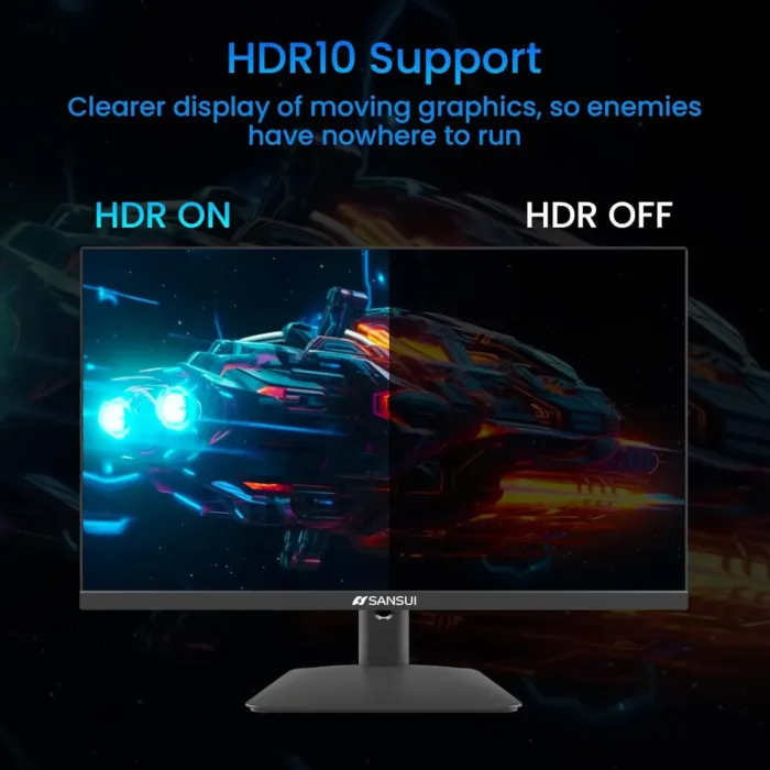 SANSUI 24 Inch Gaming Monitor 180Hz, DP 1.4 & HDMI 2.0 Ports High Refresh Rate Computer Monitor, Racing FPS RTS Modes, 1ms Response Time 110% sRGB (ES-G24F4, HDMI Cable Included) - Image 6