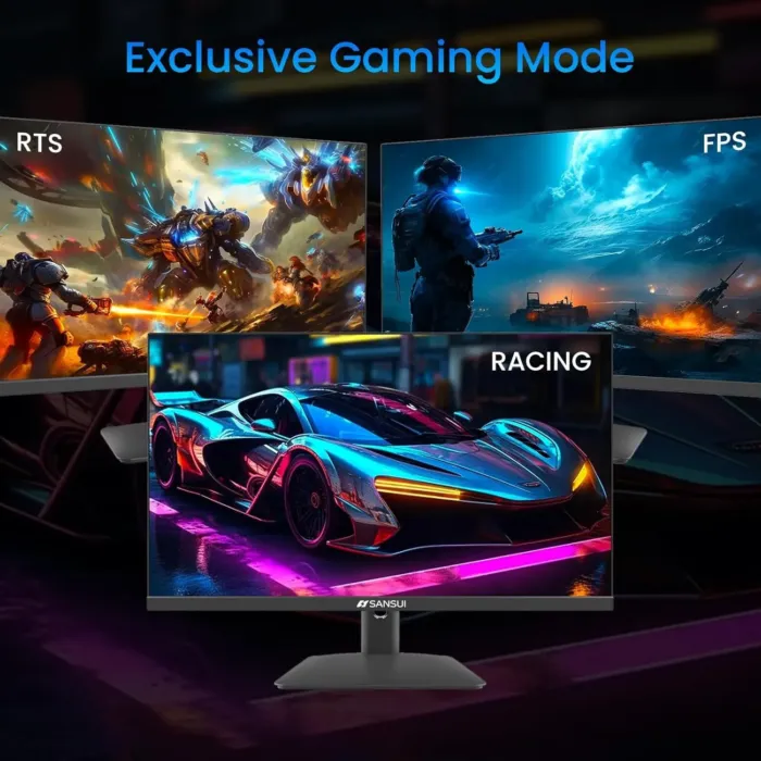 SANSUI 24 Inch Gaming Monitor 180Hz, DP 1.4 & HDMI 2.0 Ports High Refresh Rate Computer Monitor, Racing FPS RTS Modes, 1ms Response Time 110% sRGB (ES-G24F4, HDMI Cable Included) - Image 9