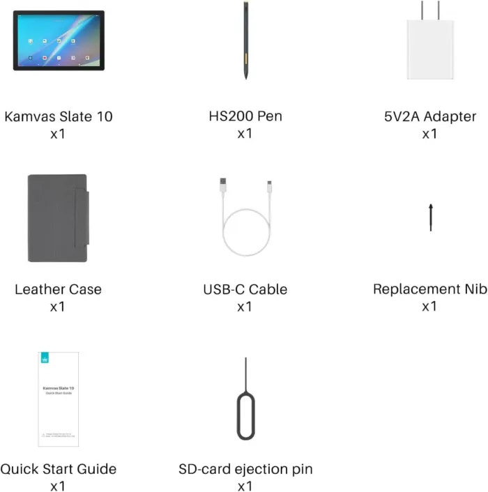 HUION Kamvas Slate 10 Standalone Drawing Tablet No Computer Needed with Full-Laminated Screen, 10.1-inch Digital Art Tablet with 4096 Levels Stylus Pen, Android 12, 8GB+128GB for Artist Beginner - Image 10