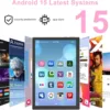 Android 15 Tablet 10 inch Tablets with Case, 10GB RAM + 64GB ROM (Expand to 1TB), Quad Core Processor Tablets, 5G WiFi 6, BT5.0, 1280x800 HD Screen, 6000mAh, Dual Camera, GMS, Widevine L1, Pink