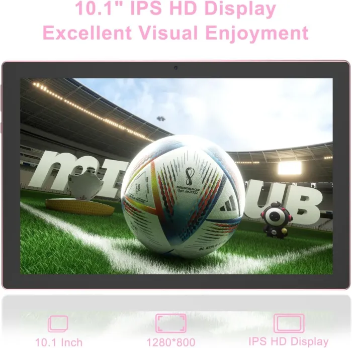 Android 15 Tablet 10 inch Tablets with Case, 10GB RAM + 64GB ROM (Expand to 1TB), Quad Core Processor Tablets, 5G WiFi 6, BT5.0, 1280x800 HD Screen, 6000mAh, Dual Camera, GMS, Widevine L1, Pink - Image 5