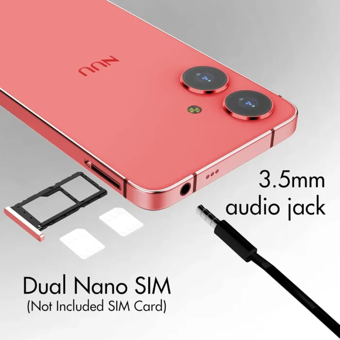 NUU N20 Basic Cell Phone for T-Mobile, Mint, Metro, Qlink, Tello and More 6GB/128GB, Perfect for Teenagers, Dual SIM 4G, Octa-Core 6.6" 90Hz HD+, Unlocked Phones Android Phone 14, US Warranty (Pink) - Image 6
