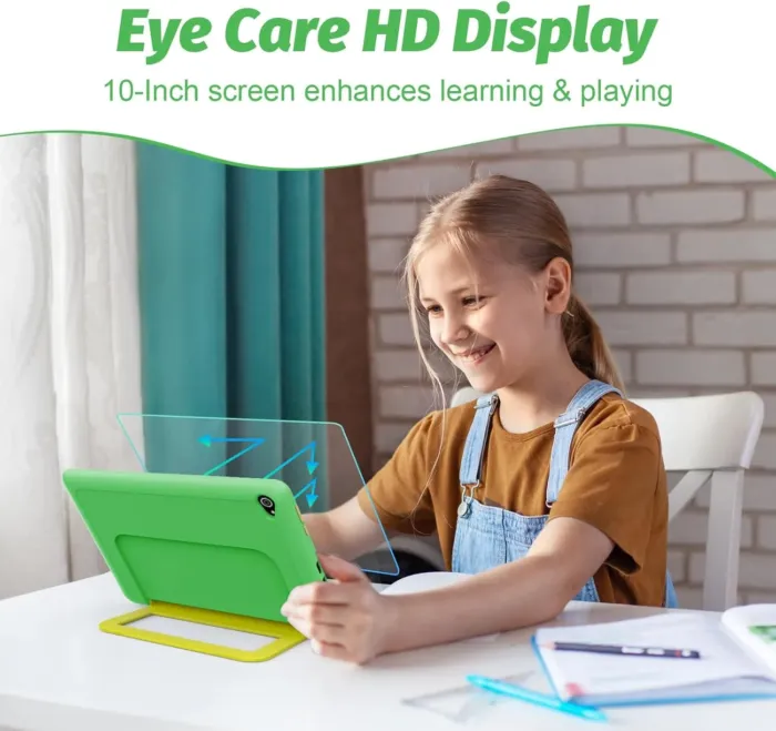 Kids Tablet 10 Inch Android 14 Tablet for Kids Ages 3-12, Octa-Core with Case, Parental Controls,14GB+64GB Storage (TF Expand 1TB), 5G WiFi, BT5.3, Green - Image 7