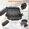 2-in-1 Laptop Wall Mount with Detachable Tray | Gas Spring Adjustable Arm for 12-17 Inch Laptops & Monitors | Full Motion Articulating Stand | Holds 2.2-19.8 lbs (Black)