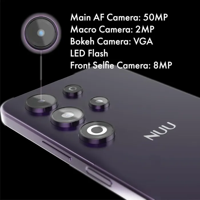 NUU N30 Cell Phone Unlocked for T-Mobile, Mint, Metro, Qlink, Tello 6GB/128GB, Teen Phone, Dual SIM 4G, Octa-Core 6.7" 90Hz HD+, Any Parental APP, Unlocked Android Phones, Purple, 1 Year US Warranty - Image 4