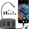 1920P Snake Inspection Borescope, Pancellent Type C Endoscope, Scope Camera with 8 LED Lights for Android and iOS Smartphone, iPhone, iPad, Samsung (16.5 FT/5M)