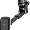 1Zero Magnetic Phone Car Mount with Quick Extension Telescopic Arm, Hands-Free Windshield Dashboard Cell Phone Holder for Car Compatible with iPhone Smartphone, Sticky Suction Cup, 6 Strong Magnets