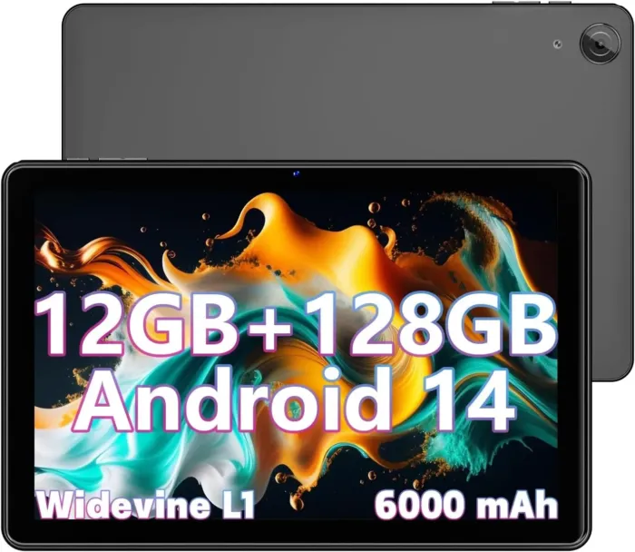 2024 Tablet 10 Inch Android 14 Tablets, 12GB RAM+128GB ROM(Expand to 1TB), Octa Core 1280 * 800 IPS HD Display Android Tablet, Unisoc A523 CPU, 5G/2.4G WiFi, Dual 5MP+8MP Camera,(Gray) - Image 2
