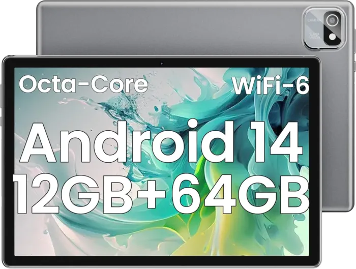 2025 Android Tablet, 10.5 Inch Android 14 Tablet Octa-Core, 12GB RAM+64GB ROM 1TB Expand, 2+8MP Camera, BT5, Tablets PC 2.4/5G WiFi 6,1080 IPS FHD Screen, Tablets Android Gifts for Men Women - Image 2