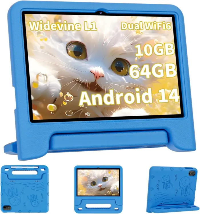 2025 Kids Tablet, Octa-core, Android 14 Tablet for Kids with Case, 6000mAh Battery with Kids Space, Parental Control, Dua l WiFi6, Kids App Pre-Installed, Great Gift for Children - Image 2