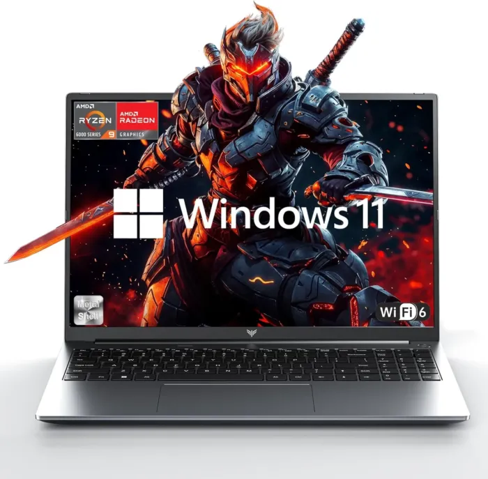2025 Laptop, Laptop with AMD Ryzen 7 6800H (8C/16T, Up to 4.7GHz), 16GB DDR5 512GB NVMe SSD Laptop Computer, 16-inch FHD Display, WiFi 6, Backlit KB - Image 2