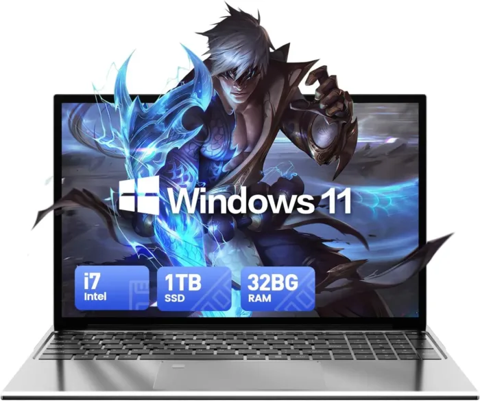 2025 Latest 15.6'' Laptop Computer Windows 11, Intel Core i7-6500U Laptop 32GB DDR4 1TB SSD, FHD 1080P Display & Backlit Keyboard, Webcam,5G Wi-Fi, BT5.2, HDMI, USB3.0 - Image 2