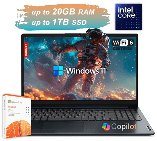 2025 Lenovo IdeaPad Laptop Notebook 15.6 Intel Processor Upto 20GB RAM 1TB SSD