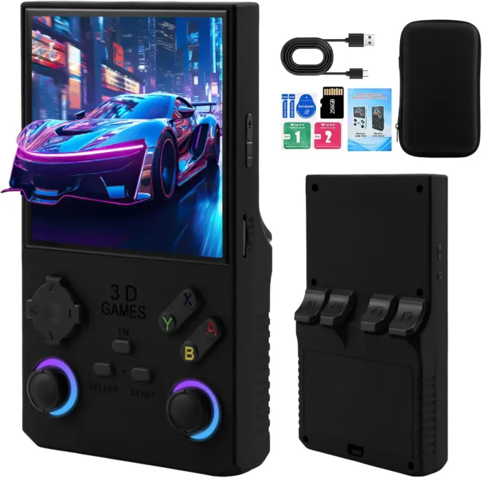 2025Newly Upgraded V40 MAX Retro Handheld Game Console with 256G Built-in 20000+ Classic Games, 4.0 Inch 4K HD IPS Screen Open Source Linux System, 4000mAh Battery, Portable Pocket Video Game Console - Image 2