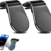 2PCS Mobile Phone Navigation Magnetic Bracket, L Type 360° Rotatable Car Phone Mount, Magnetic Navigation Bracket for Any Smartphone (Black)