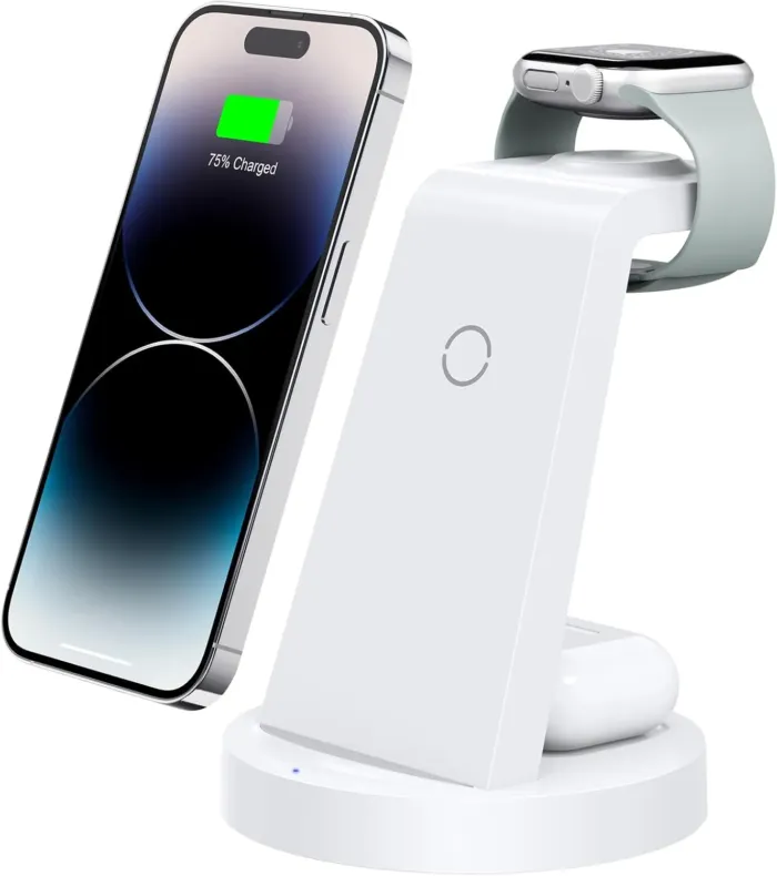3 in 1 Charging Station for iPhone - Wireless Charger for Apple Products Multiple Devices - Charging Dock Stand for AirPods (for iPhone 16e 16 15 14 13 pro 12 11 X Max) - Image 2