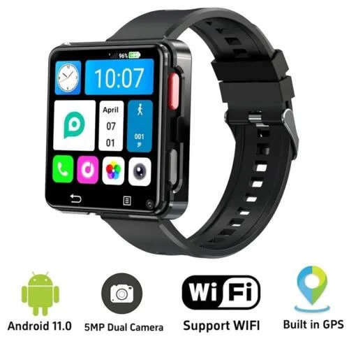 4G 3+32GB SMART WATCH 2.64" HD Screen,5MP +5MP Dual cameras SIM GPS Android 11.0