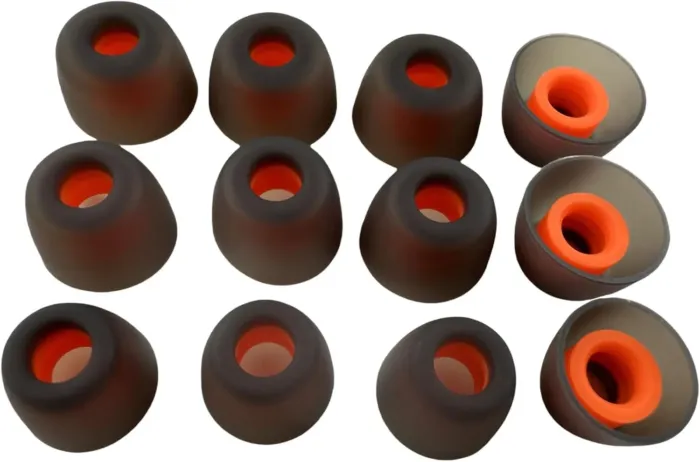 6 Pairs Premium Ear Tips for JBL Tune TWS Earbuds in Ear Tips, Soft Silicone Washable Noise Reducing Secure fit for June 230NC TWS/Tune 125TWS /Tune 130NC TWS Free X, Fit in Case, Buds Tips Black - Image 2