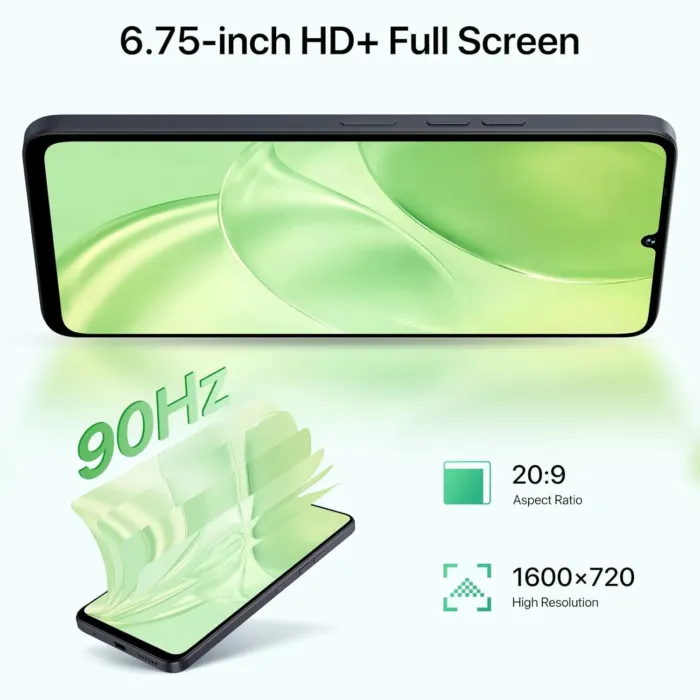 UMIDIGI G9 5G Unlocked Phone, Android 14 Cell Phone, 5G Dual SIM, 12(6+6) GB +128GB/1TB TF Expand, 6.75" HD+ 90Hz Display, 50MP Camera, AI Face & Fingerprint Unlock, 5000mAh Android Phone Black - Image 6