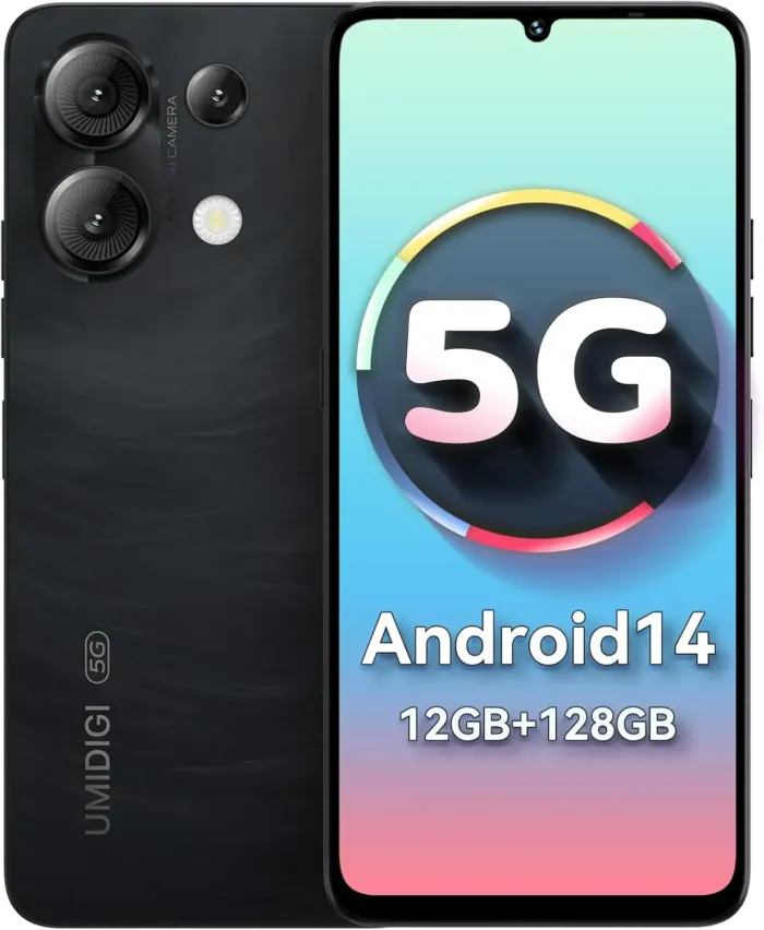 UMIDIGI G9 5G Unlocked Phone, Android 14 Cell Phone, 5G Dual SIM, 12(6+6) GB +128GB/1TB TF Expand, 6.75" HD+ 90Hz Display, 50MP Camera, AI Face & Fingerprint Unlock, 5000mAh Android Phone Black - Image 2
