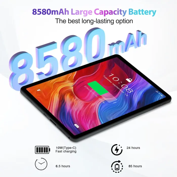 DOOGEE T30S Android 14 11 Inch 2.4K Gaming Tablet, Octa-Core with 16GB+256GB, 1TB Expandable, 8580mAh Battery, 13MP+8MP Camera, 5G WiFi, BT5.0, GPS, Includes Keyboard, Mouse, Stylus Pen and Case - Image 5