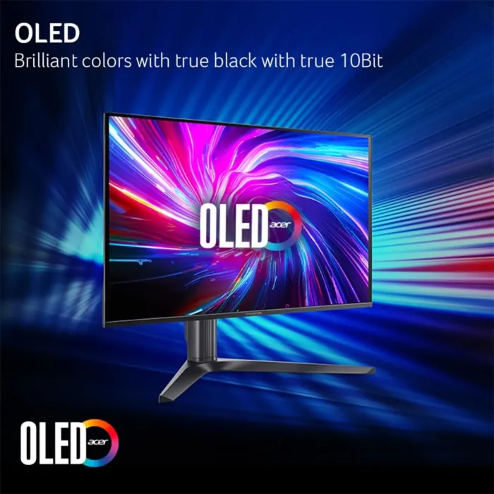 Acer Predator Gaming Monitor | 27" WQHD (2560 x 1440) OLED | AMD FreeSync Premium Pro | 240Hz | 0.03ms (G to G) | VESA DisplayHDR True Black 400 | Display Port 1.4 & 2 x HDMI 2.1 | X27U X1bmiiphx - Image 3