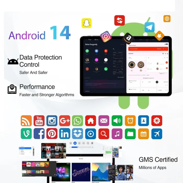 DOOGEE T30S Android 14 11 Inch 2.4K Gaming Tablet, Octa-Core with 16GB+256GB, 1TB Expandable, 8580mAh Battery, 13MP+8MP Camera, 5G WiFi, BT5.0, GPS, Includes Keyboard, Mouse, Stylus Pen and Case - Image 3