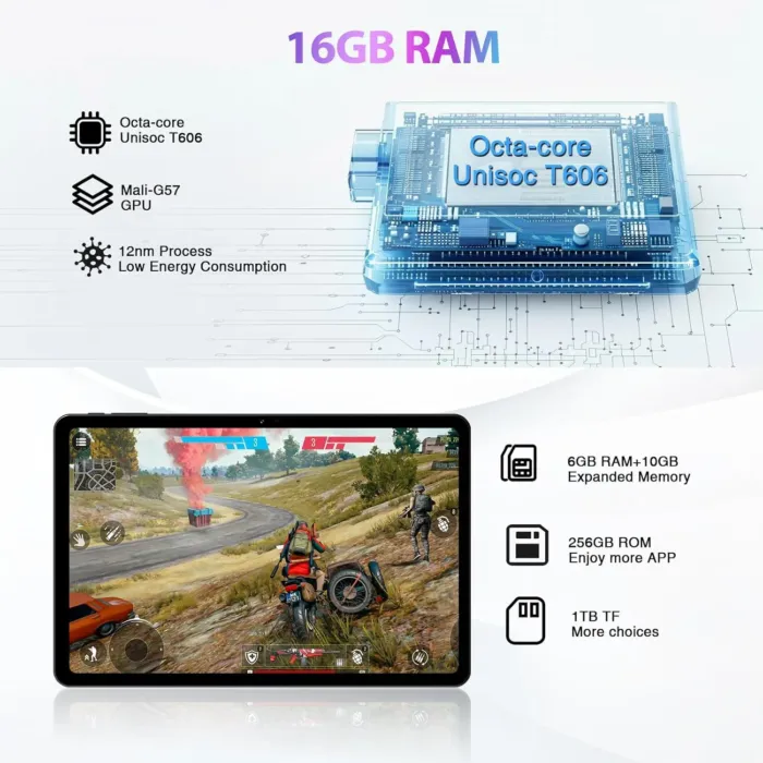 DOOGEE T30S Android 14 11 Inch 2.4K Gaming Tablet, Octa-Core with 16GB+256GB, 1TB Expandable, 8580mAh Battery, 13MP+8MP Camera, 5G WiFi, BT5.0, GPS, Includes Keyboard, Mouse, Stylus Pen and Case - Image 4