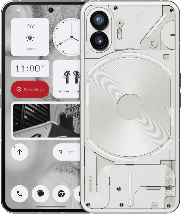 Nothing Phone (2) 5G - 6.7” LTPO AMOLED Display, 256GB + 12GB RAM, Glyph Interface, OS 2.0, Unlocked Android Smartphone - International/Global Version (White) - Image 2