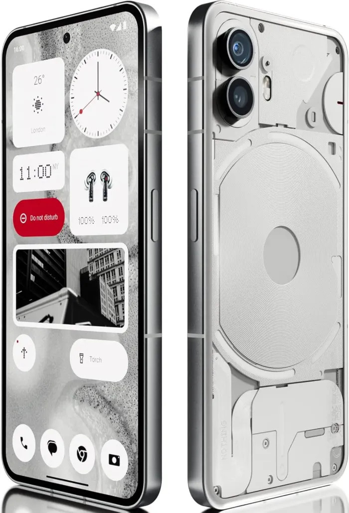 Nothing Phone (2) 5G - 6.7” LTPO AMOLED Display, 256GB + 12GB RAM, Glyph Interface, OS 2.0, Unlocked Android Smartphone - International/Global Version (White) - Image 3