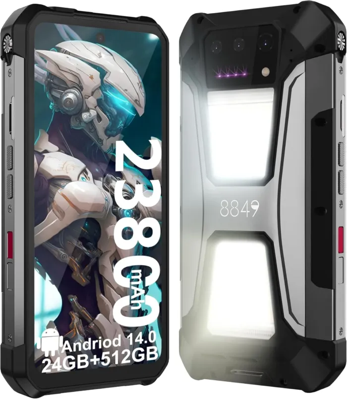 8849 Tank 2 Pro Rugged Smartphone Unlocked, 24+512GB/1TB Android 14 Rugged Cell Phone with Projector, 6.79’’ 4G Waterproof Mobile Phones 23800mAh, Fingerprint/Dual Sim/OTG/GPS/Face ID - Image 2
