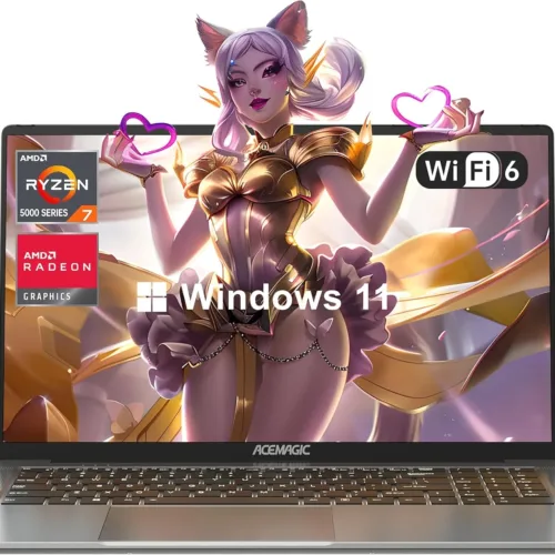 ACEMAGIC 2025 Laptop, Laptop with AMD Ryzen 7 5700U (8C/16T, Up to 4.3GHz), 16GB RAM 512GB NVMe SSD Laptop Computer, Radeon RX Vega 8 Graphics, 16.1-inch FHD Display, WiFi 6, Backlit KB