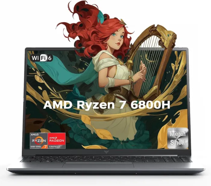 ACEMAGIC AMD Laptop Computer,16 Inch FHD Display Laptop with AMD Ryzen 7 6800H Processor up to 4.7GHz,16GB Ram DDR5 4800MHz 512GB SSD Notebook with Backlit Keyboard - Image 2