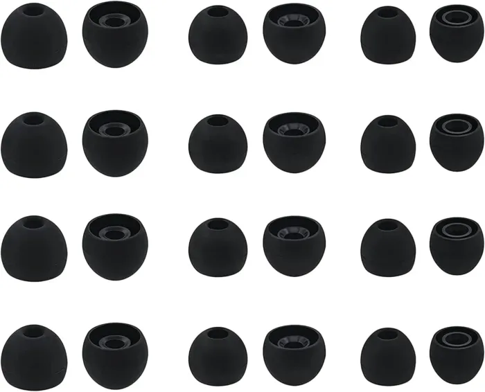 ALXCD Ear Tips for in-Ear Headphones, S/M/L Sizes 12 Pairs Soft Silicone Earbuds Tips Eartips with 3.8mm Connector Hole, Fit Most in-Ear Earbuds(Inner Hole 3.8mm -4.8mm) 12 Pairs, Black, S/M/L - Image 2