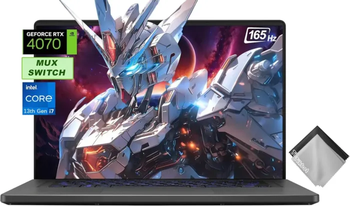ASUS ROG Zephyrus G16 Gaming Laptop-16 165Hz FHD (1920x1080) -Intel 13th Gen Core i7-13620H-NVIDIA GeForce RTX 4070-Thunderbolt 4-MUX Switch, W/Cloth (48GB RAM | 1TB PCIe SSD) - Image 2