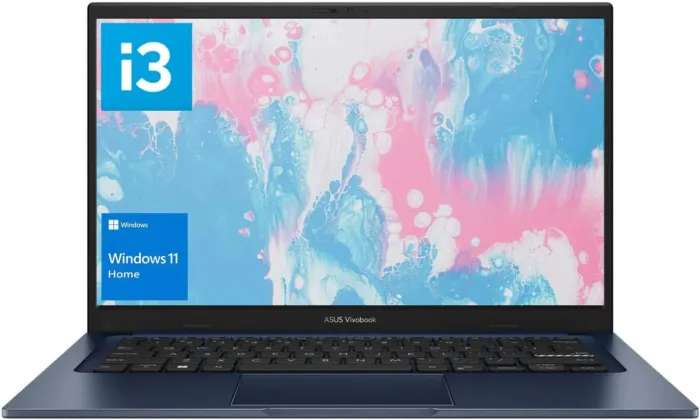 ASUS Vivobook Laptop, 14" FHD Display, i3-1215U, 16GB RAM, 512GB SSD, Wi-Fi 6, HDMI, Webcam, Touchpad, Windows 11 Home, Blue - Image 2