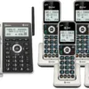 AT&T Cordless Phone 5 Handset with Bluetooth, Landline Phones for Home, Answering System, Smart Call Blocker, DECT 6.0 Extended Range, 2" Backlit Screen, Lighted Keypad with Big Buttons, BL3107-5
