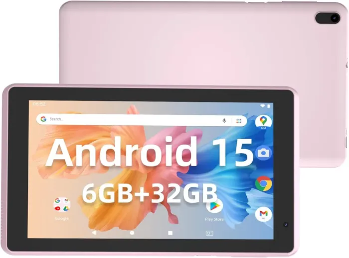 Android 15 Tablet, 7 Inch Tablet, 6GB RAM 32GB ROM/ 1TB Expandable, 5MP Camera, 1.6Ghz Quad-core Processor, 3000mAH Battery Tableta PC, Wi-Fi 6 BT 5.0 7'' Android Laptop - Image 2