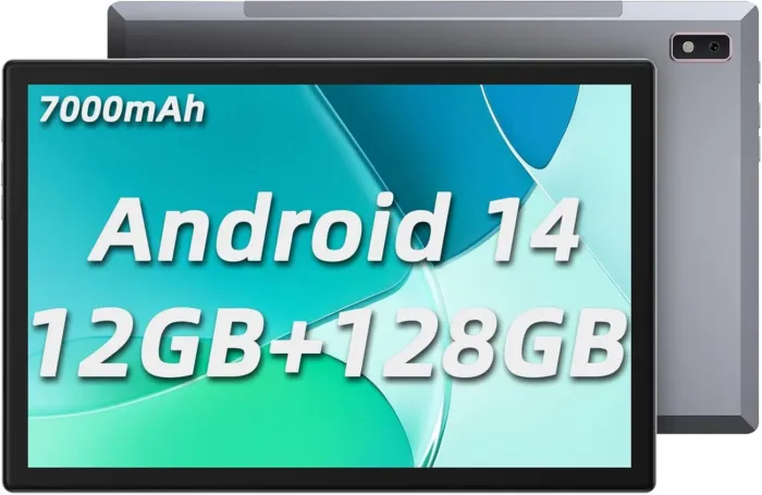 Android Tablet, 10.1" Android 14 Tablets 12GB(4+8)+128GB, 1280x800 HD Touchscreen, 8-Core, 7000mAh Large Battery, 13MP+5MP Camera, Widevine L1, Bluetooth Wi-Fi 6 Android Tablet Gaming, Kids Space - Image 2