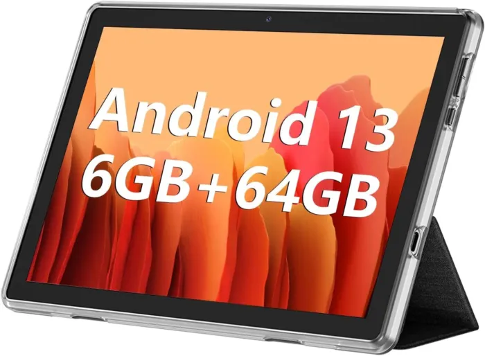 Android Tablet, 10.1 inch Android 13 Tablets 6GB RAM 64GB ROM 1TB Expand, 1280x800 IPS HD Touchscreen,6000mAh Battery, Bluetooth, Dual Camera, GMS, WiFi (Black) - Image 2
