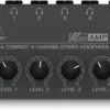 Behringer MicroAMP HA400 4-channel Headphone Amplifier (HA400d1)