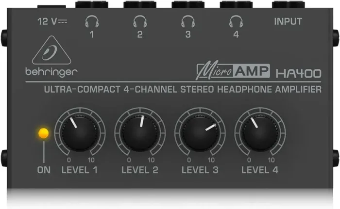 Behringer MicroAMP HA400 4-channel Headphone Amplifier (HA400d1) - Image 2