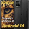 Blackview BV4800 Pro Rugged Phone,Android 14 Phone 8GB+128GB 2TB Expand, 6.56" 5180mAh Smartphone, 4G T-Mobile Dual SIM Rugged Smartphone Unlocked, Cellphone IP69K Waterproof, 3 Card Slots/Face ID