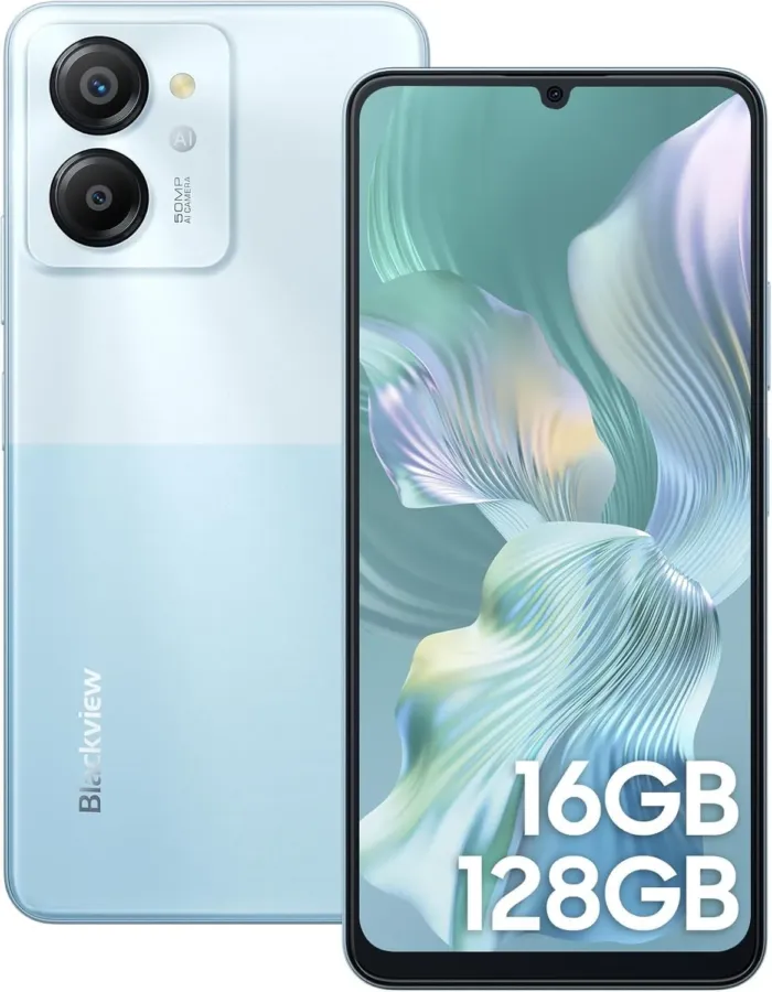 Blackview Color 8 Unlocked Phones, Octa-Core 16GB+128GB/SD 2TB Android Phones, 50MP Camera Mobile Phone, 6000mAh+18W, 6.75"HD+ 90Hz, 3 Card Slots, 4G Dual SIM Phone, Fingerprint ID, T-Mobile Cellphone - Image 2