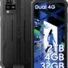 Blackview Phone BV4800, Android 13 4GB+32GB 2TB Expand Rugged Smartphone, 6.56" Incell Screen 5180mAh Rugged Phone, 4G T-Mobile Dual SIM Rugged Smartphone Unlocked, IP69K, 3 Card Slots/Face ID-Black
